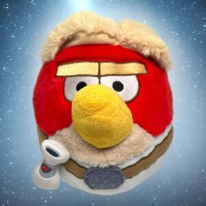 Angry Birds Star Wars Plush Luke Skywalker Stuffed Bird Toy 9” Lightsaber VTG